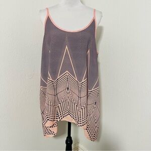 Toto Collection Women’s Plus Size 3XL Geometric Patterned Camisole Top A-Line